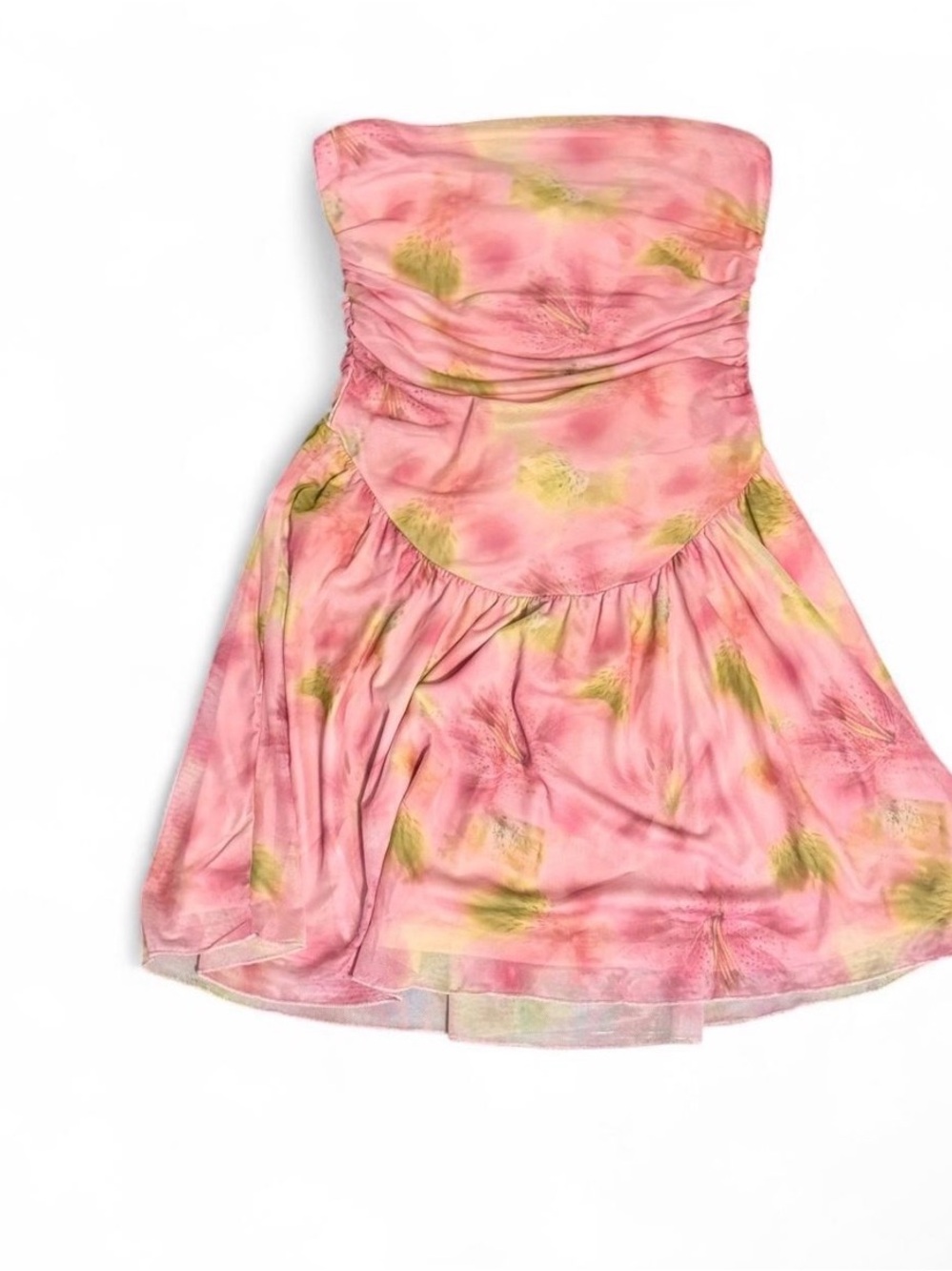 Madden Girl Strapless Pink Floral Sundress
